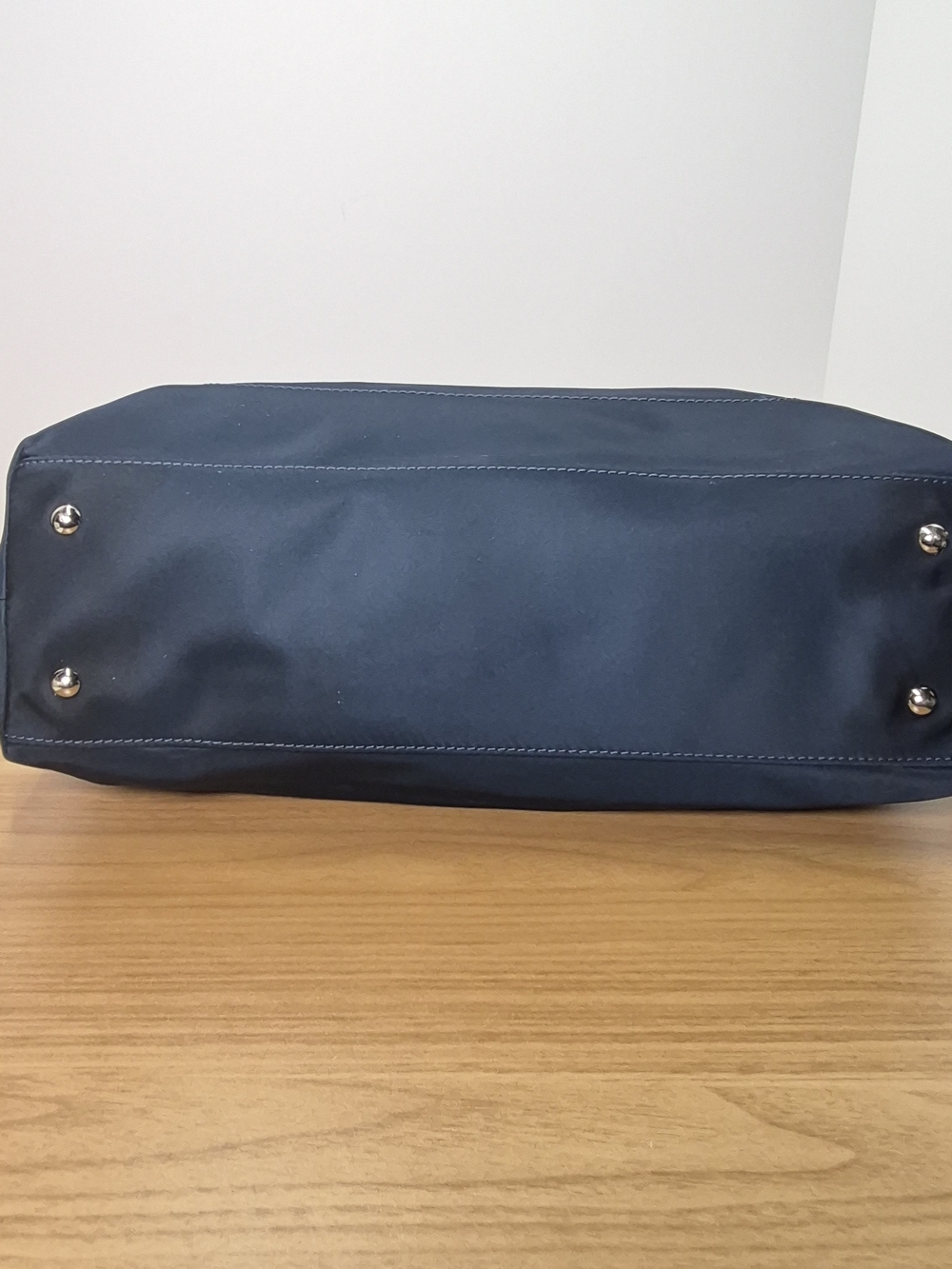 Michael Kors Navy Nylon Saffiano Leather Tote Bag Work Laptop Shoulder Bag - Picture 16 of 16